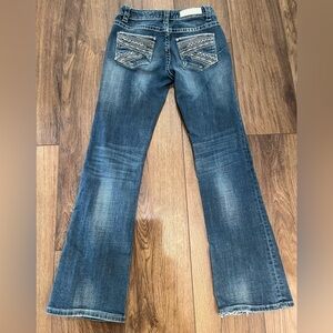 Rock & Roll Cowgirl Jeans Womens 26x32 Midrise Bootcut Denim Embroidered Western
